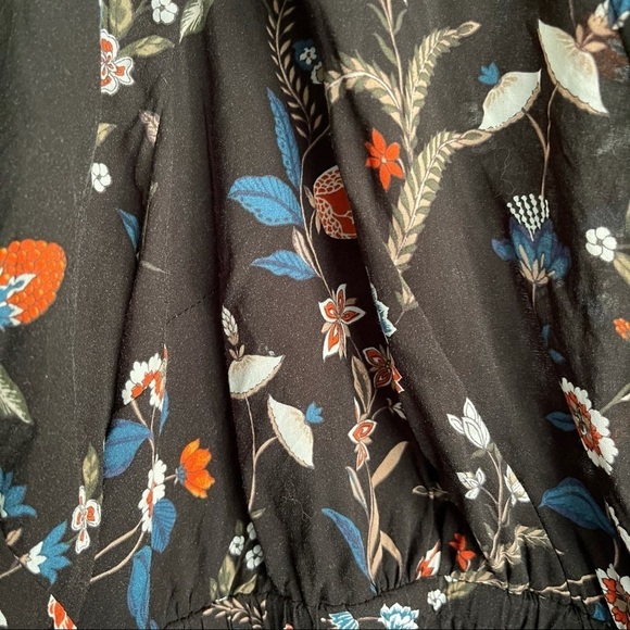 Torrid Lilly Black Floral Challis Blouse - Picture 4 of 9